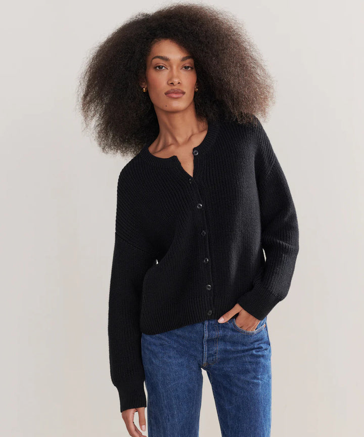Damen Strickjacke mit Knopfverschluss und eleganta Struktur Drune