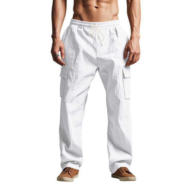 Herren lockere Cargohose mit elastischem Bund und praktischen Seitentaschen Drune