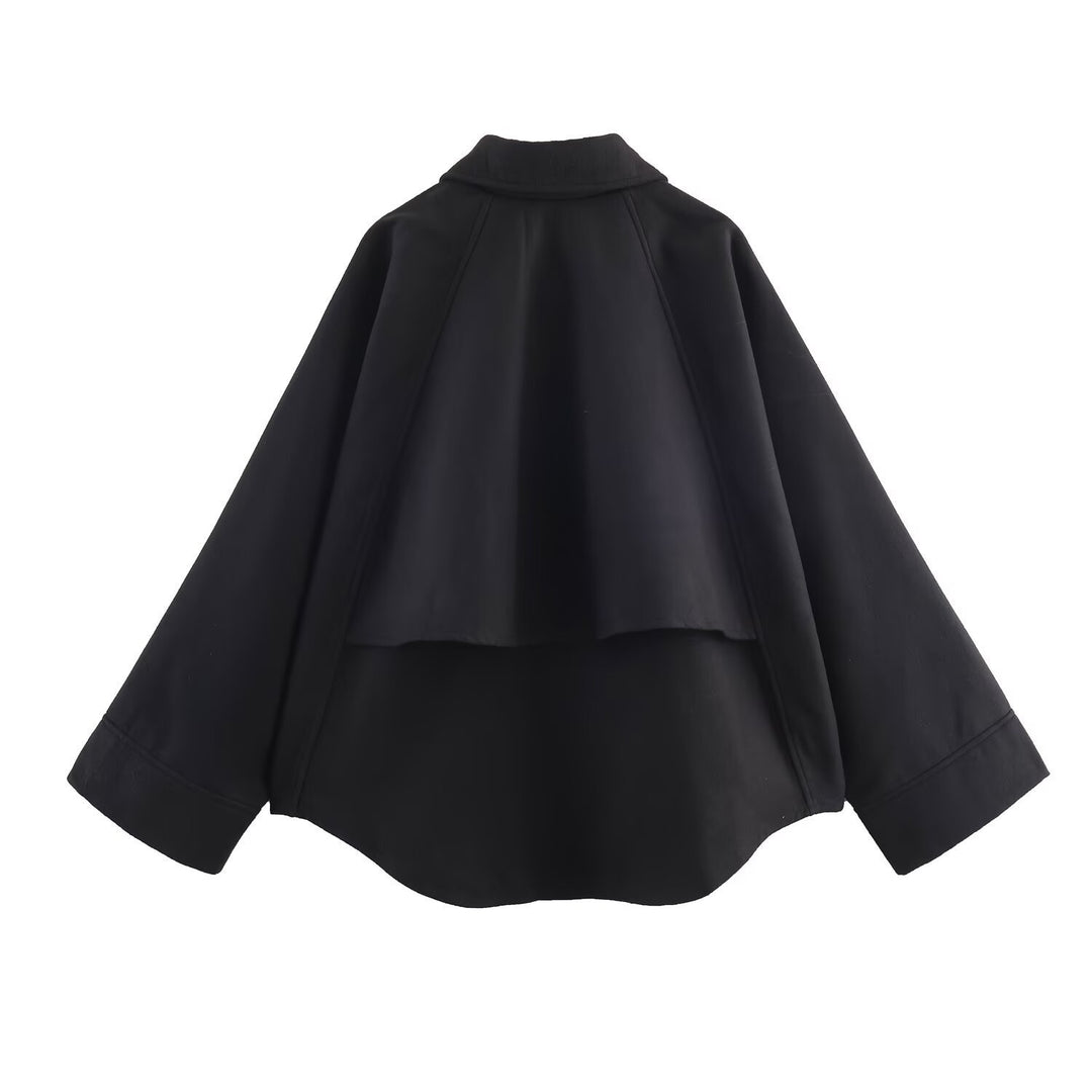 Damen modische oversized Jacke mit lässigem Schnitt und praktischem Reißverschluss Drune