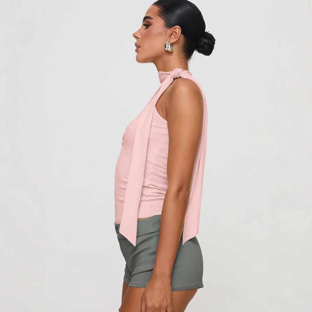 Damen elegantes Top mit femininer Schleifenoptik Drune