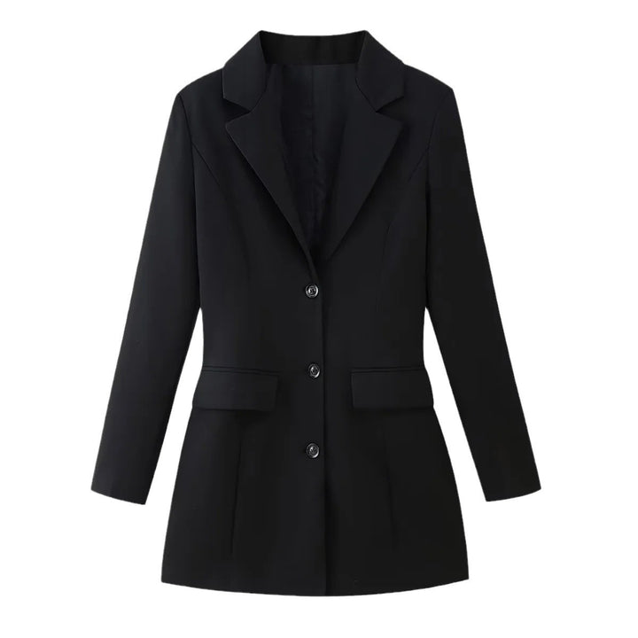 Damen elegante Blazerjacke mit tailliertem Schnitt und modernen Details Drune