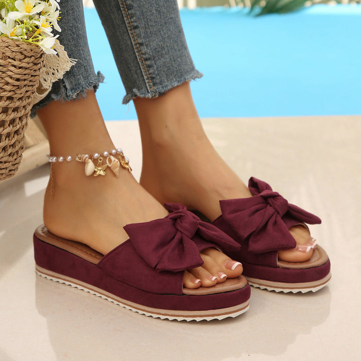 Damen Bequeme Sandalen mit modischem Schleifen-Design Drune