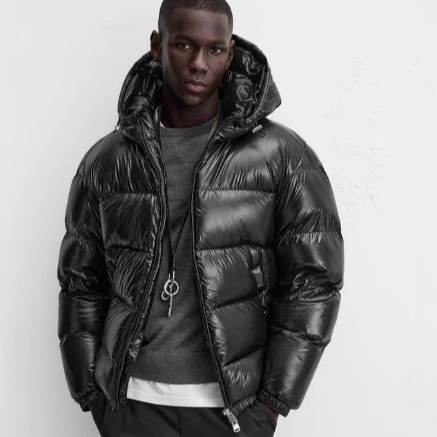Damen Steppjacke mit glänzender Oberfläche und verstellbarem Kapuzenbereich Drune