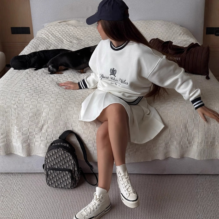 Damen Sweatshirt mit sportlichem Chic und Contrast-Details Drune