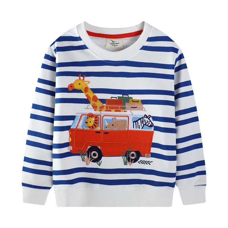 Jungen Sweatshirt mit buntem Tiermotiv Drune