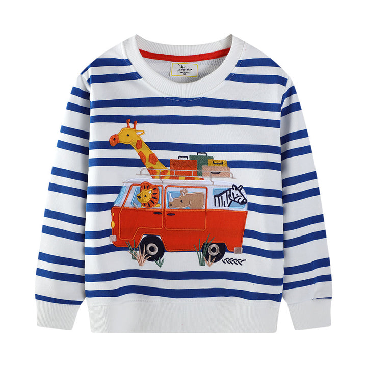 Jungen Sweatshirt mit buntem Tiermotiv Drune