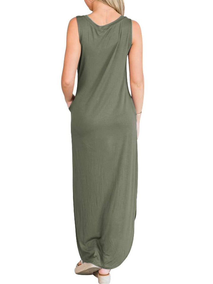 Damen Maxikleid mit lässigem Schnitt und praktischen Taschen Drune
