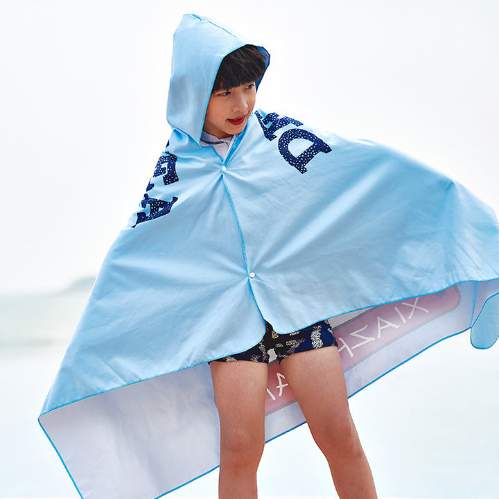 Unisex Strandponcho mit Hai-Motiv Drune