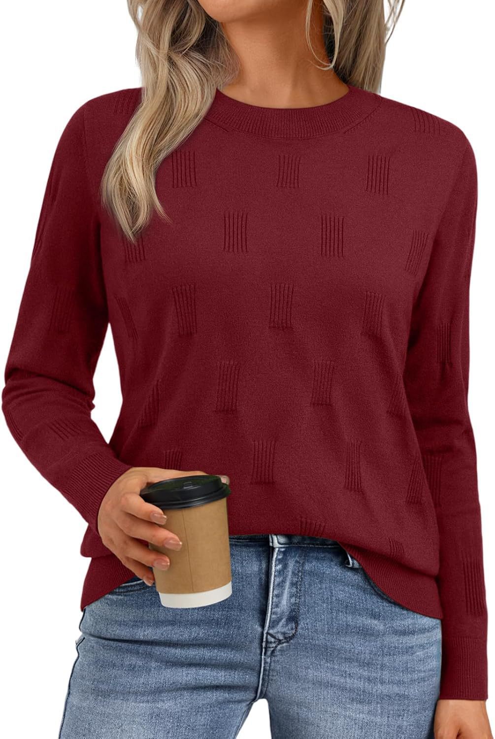 Damen Strickpullover mit feinem Strukturmuster Drune