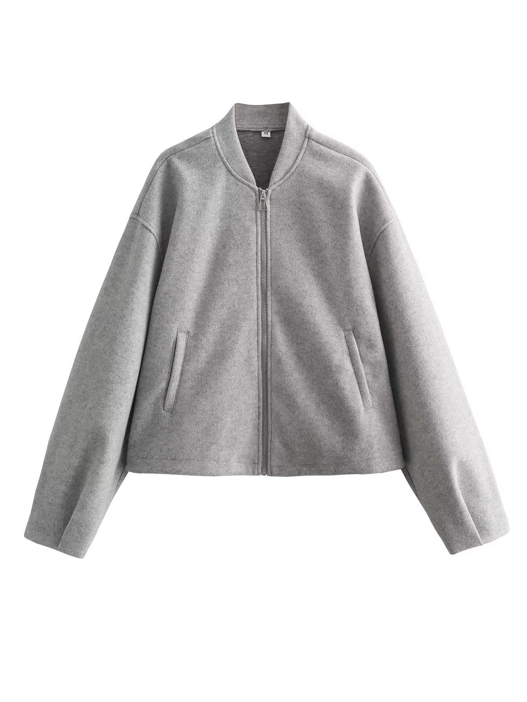 Damen lässige Übergangsjacke mit Stehkragen und asymmetrischem Schnitt Drune