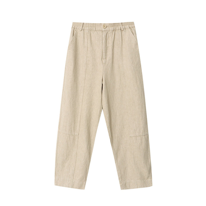 Damen luftige Leinenhose im modernen Schnitt mit hohen Taschen Drune