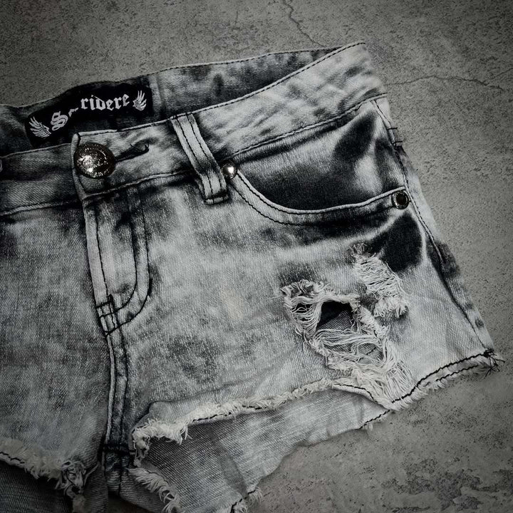 Damen trendige Destroyed Denim-Shorts Drune