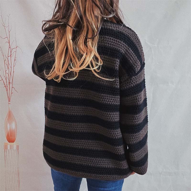 Drune | Gestreifter Strickpullover mit Modernem Stil