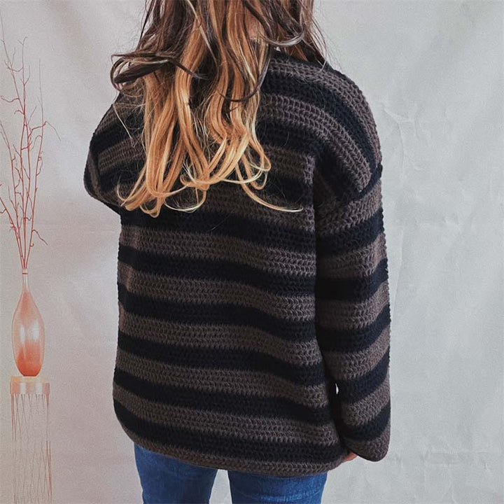 Drune | Gestreifter Strickpullover mit Modernem Stil