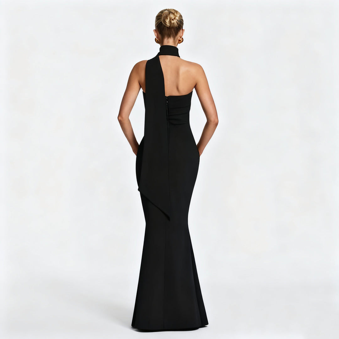 Damen Abendkleid mit eleganter Schleppe Drune
