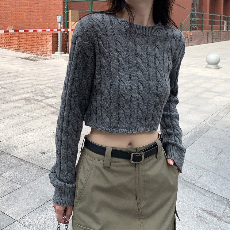 Damen Grobstrickpullover mit strukturiertem Muster und lässigem Schnitt Drune