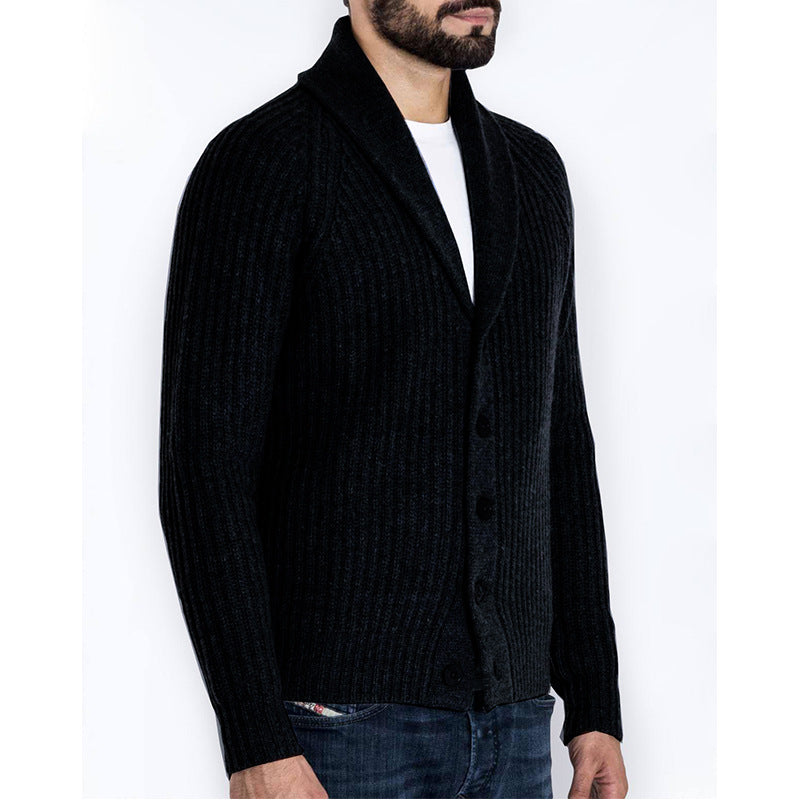 Herren Strickjacke mit modernem Schalkragen Drune
