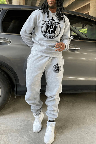 Herren Hoodie- und Jogginghose-Set mit stilvollem Grafikdruck Drune