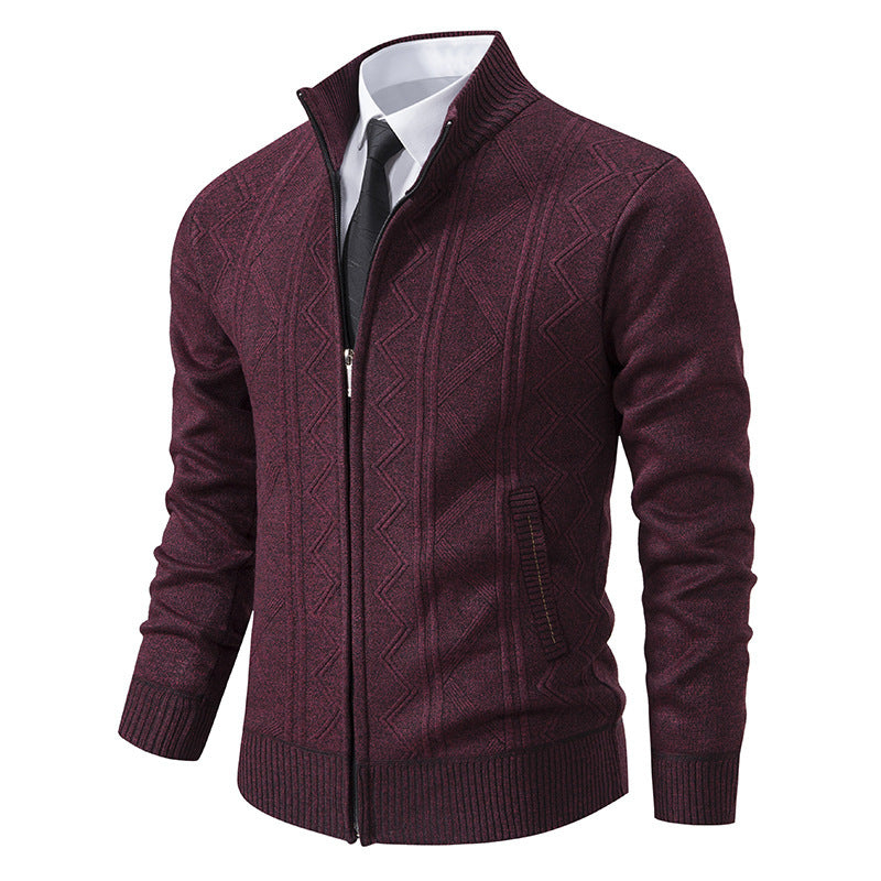 Herren Strickjacke mit modernem Zopfmuster Drune