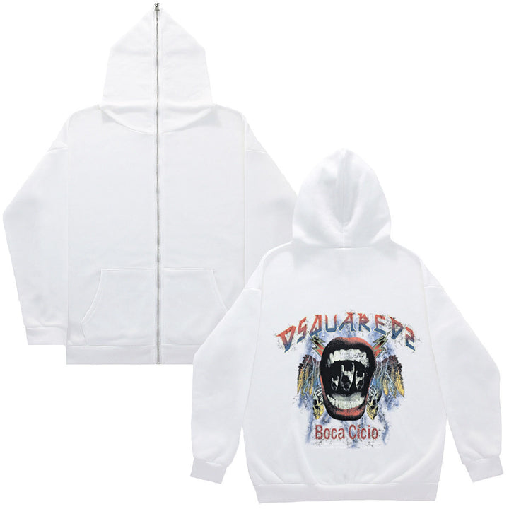 Damen Kapuzenjacke mit kreativem Grafikdesign Drune