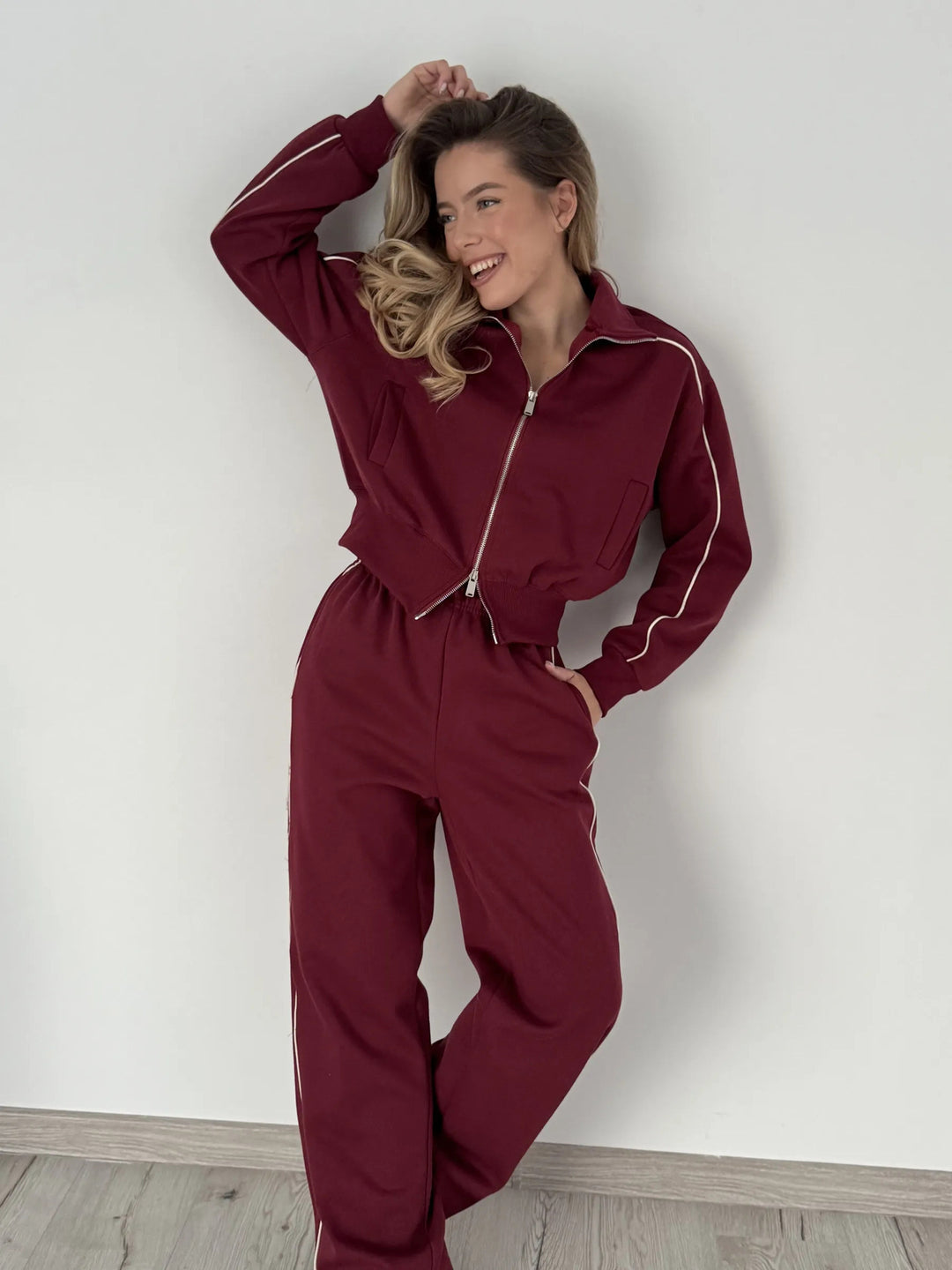 Damen Sportlicher Trend-Hoodie und Jogger Set Drune