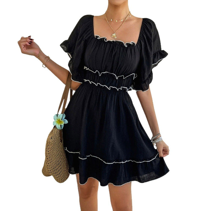 Damen Sommerkleid mit Rüschendetails Drune