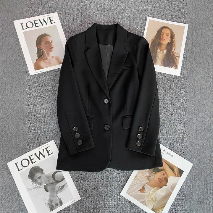Damen Eleganter Blazer mit modischem Schnitt und dekorativen Knöpfen Drune