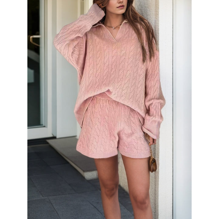Damen bequeme Strickoberteil mit lässigem Schnitt und hochwertigen Details Drune