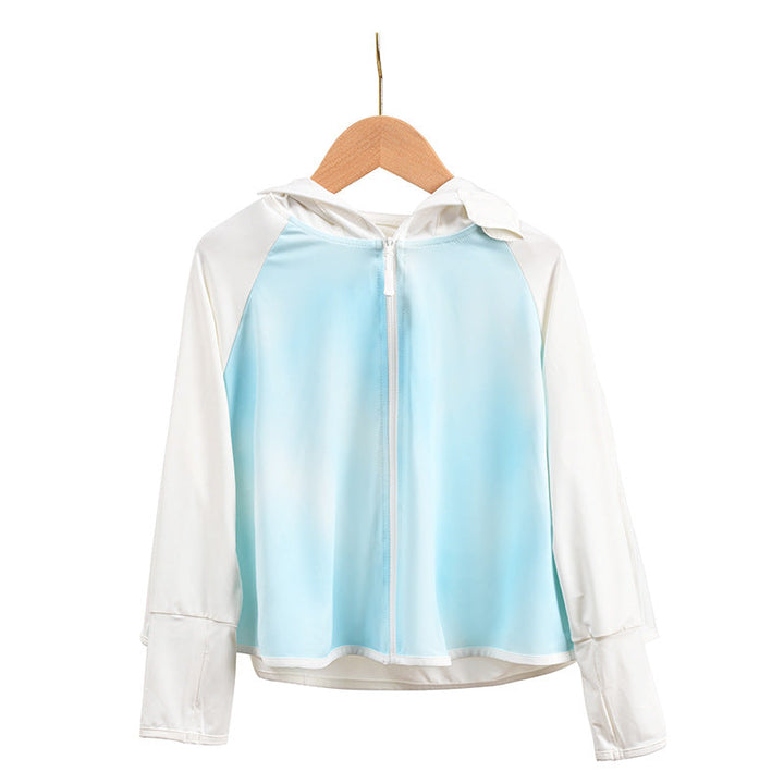 Damen Atmungsaktive Sportjacke mit UV-Schutz und Kapuze Drune