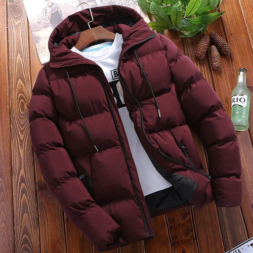 Herren nan gesteppte Thermo-Steppjacke mit Kapuze und winddichter, wasserabweisender Polyesterhülle Drune