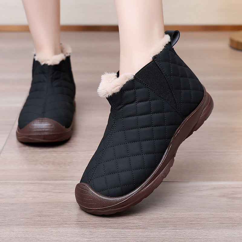 Damen Warmgefütterte Stiefeletten mit elastischem Einstieg und rutschfester Sohle Drune