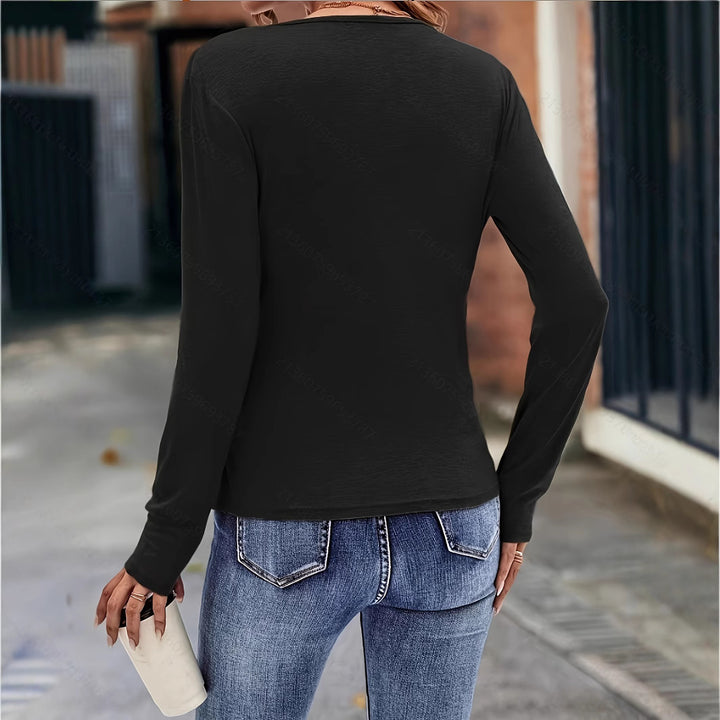 Damen Wickelshirt mit figurformendem Design und V-Ausschnitt Drune