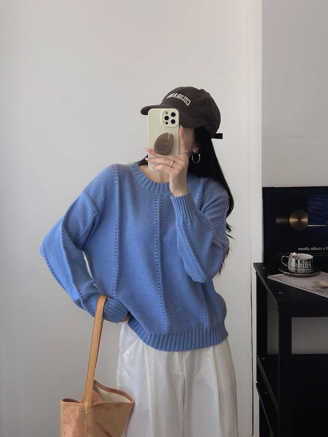 Damen Grobstrickpullover mit modernen Struktur-Details und lässigem Schnitt Drune