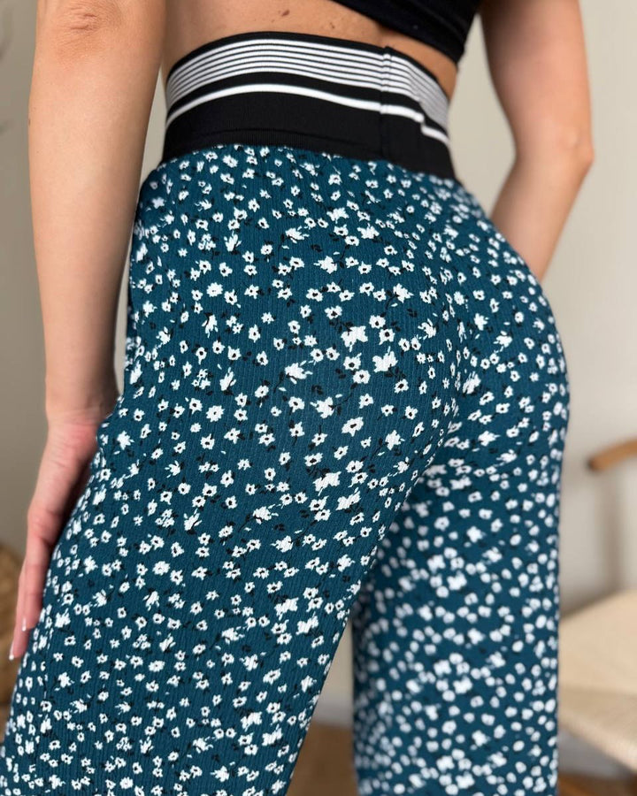 Damen Modische Leoprint Loungehose Drune