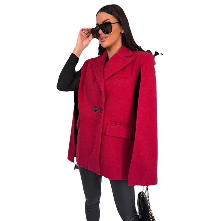 Damen Oversized Blazer mit Cape-Design und modernen Details Drune