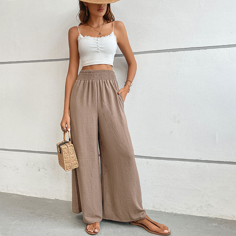 Damen elegante weite Palazzo-Hose Drune