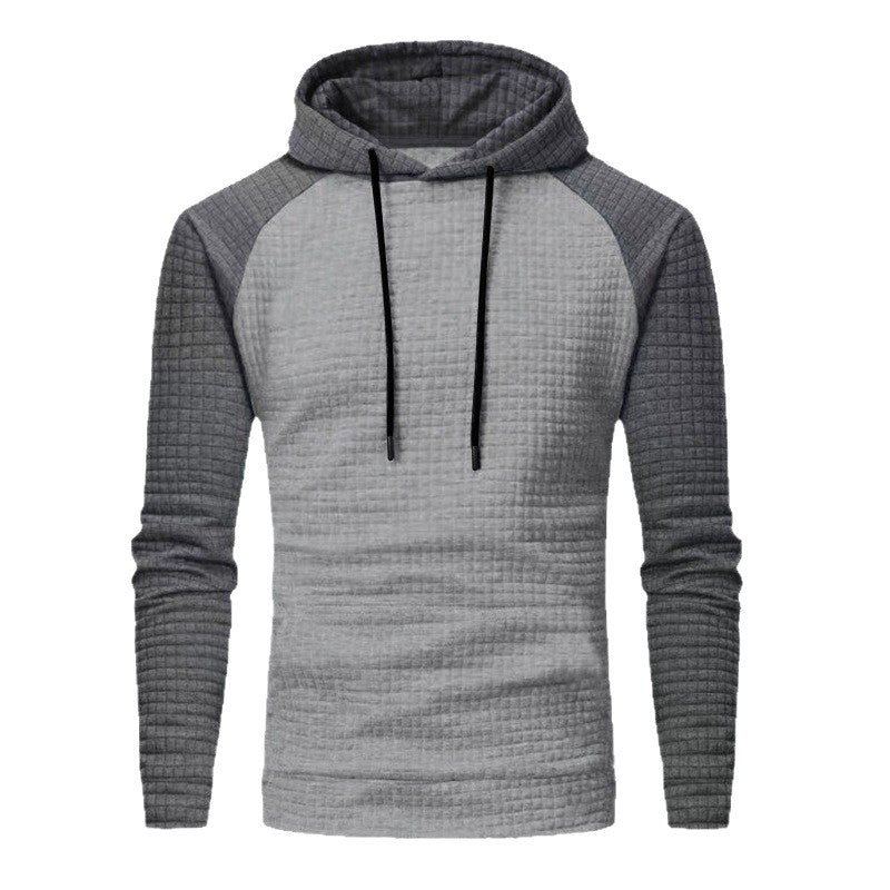 Herren nan gesteppter Kapuzenpullover mit Raglanärmeln und Waffelstruktur Drune