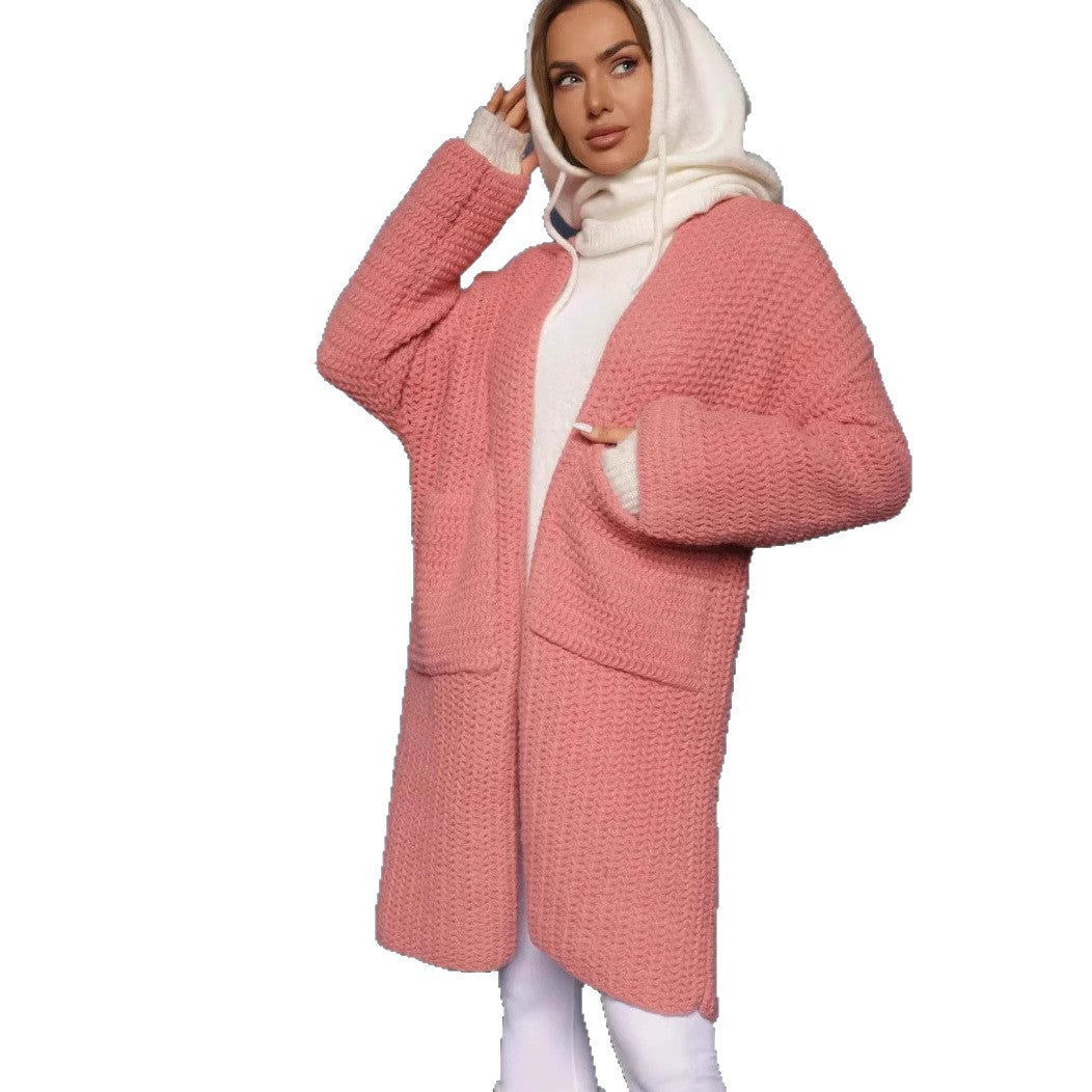 Damen Grobstrickjacke mit lässigem Schnitt und praktischen Taschen Drune
