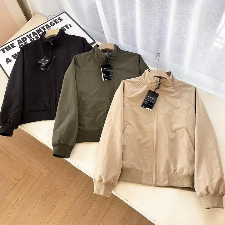 Damen modische Übergangsjacke mit hohem Kragen und praktischen Taschen Drune