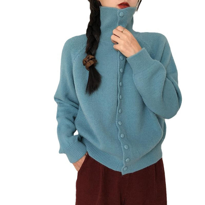 Damen modischer Cardigan mit Knopfdetails Drune
