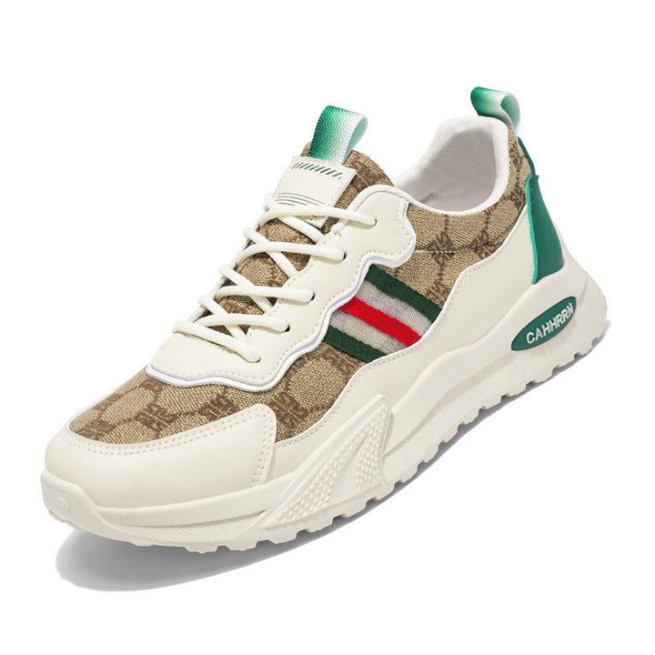 Damen luxuriöse Retro-Chunky-Sneaker aus Jacquardstoff mit verstärkter Zehenkappe und stoßdämpfender Leichtsohle Drune