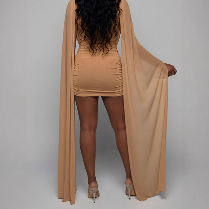 Damen Elegantes Wickelkleid mit fließendem Stoff und edlen Drapierungen Drune