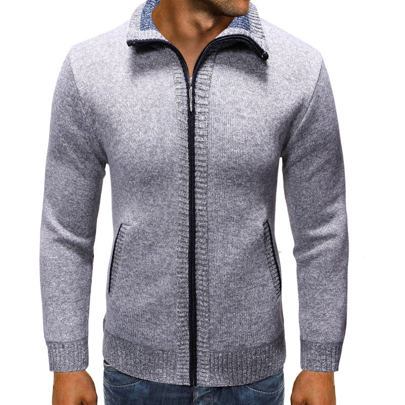 Herren Strickjacke mit Stehkragen und praktischen Taschen Drune