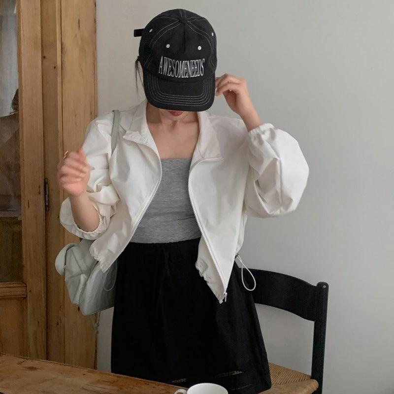 Damen leichte cropped Übergangsjacke Drune