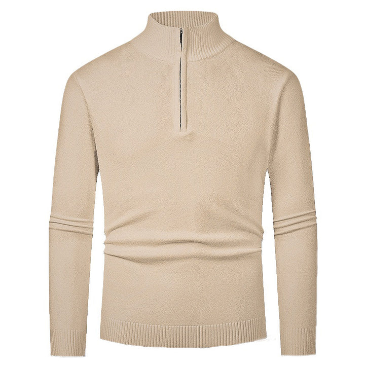 Herren Pullover mit hohem Kragen und Reißverschluss Drune