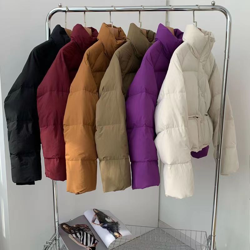 Damen gesteppte Winterjacke mit hohem Kragen und praktischen Taschen Drune