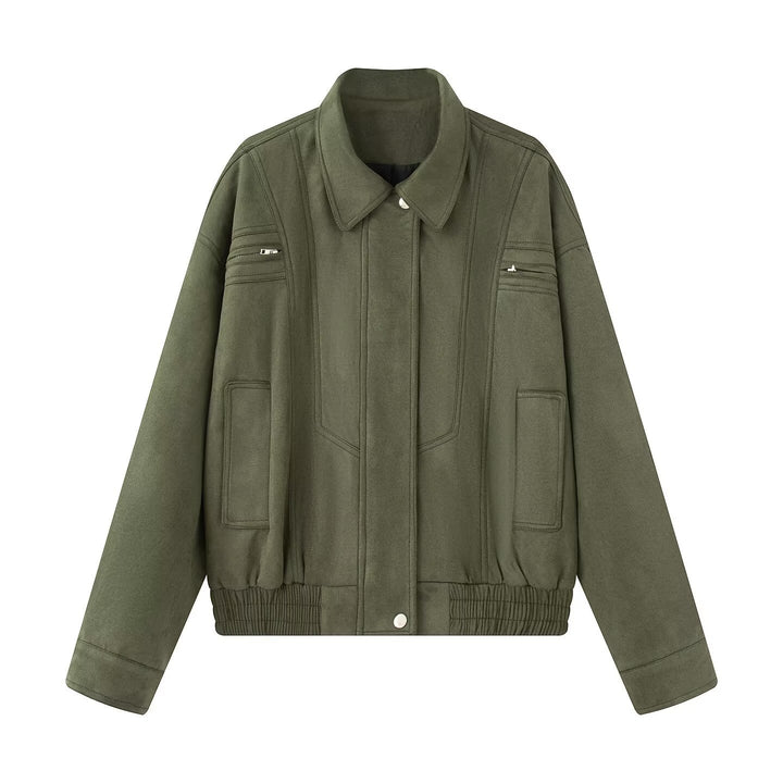 Damen Übergangsjacke im modernen Oversize-Schnitt mit praktischen Taschen Drune