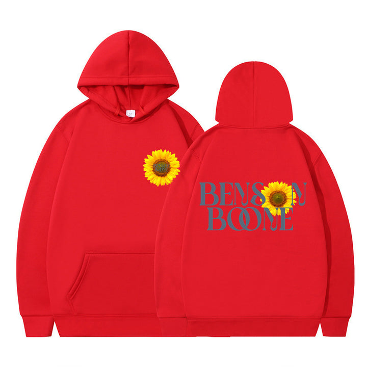 Damen Kapuzenpullover mit einzigartigem Sonnenblumenmotiv und bequemer Passform Drune