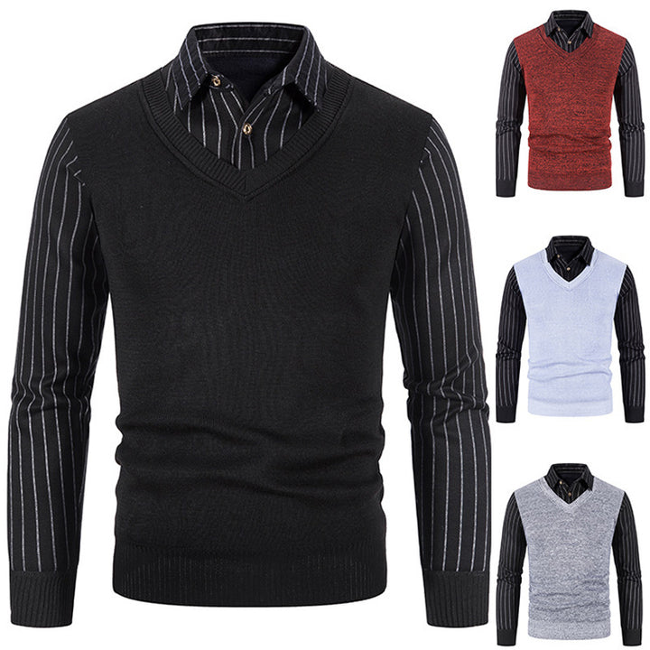 Herren eleganter V-Ausschnitt Pullover Drune