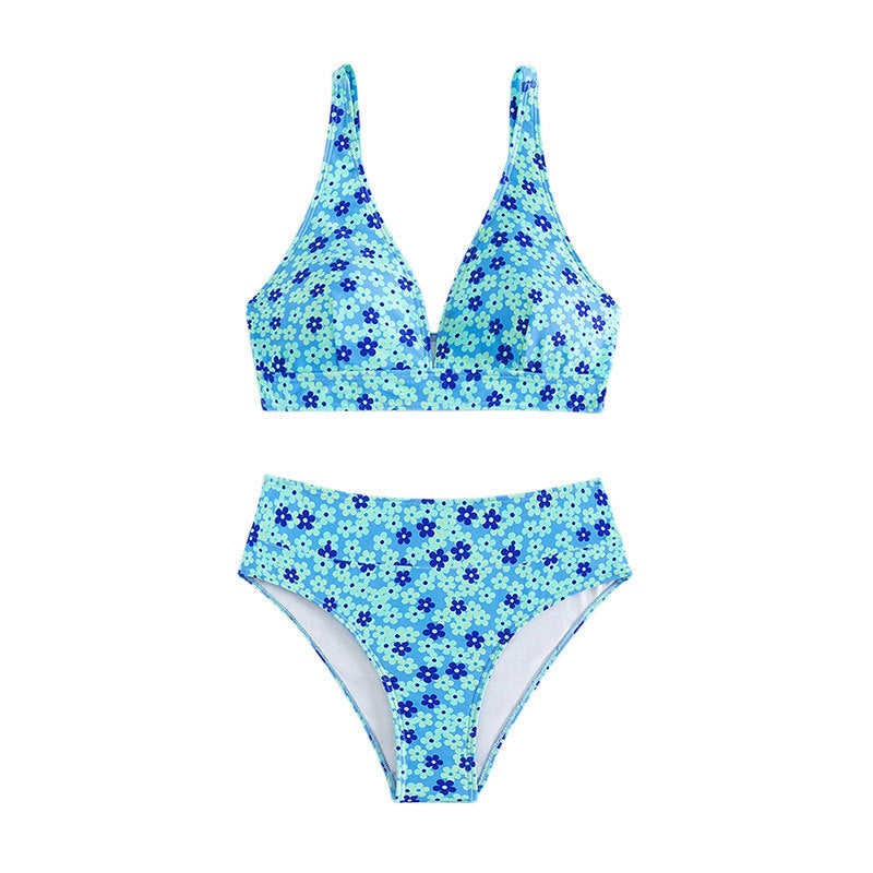 Damen Triangel-Bikini-Set mit floralem Design Drune